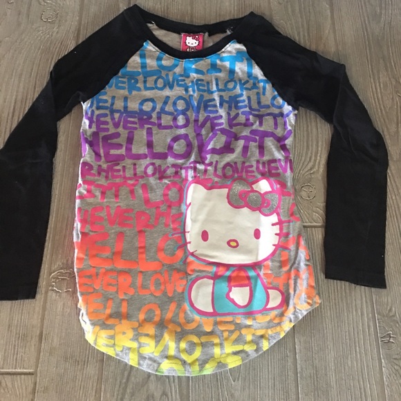 Girls Hello Kitty Casual Top Size M - Picture 1 of 6
